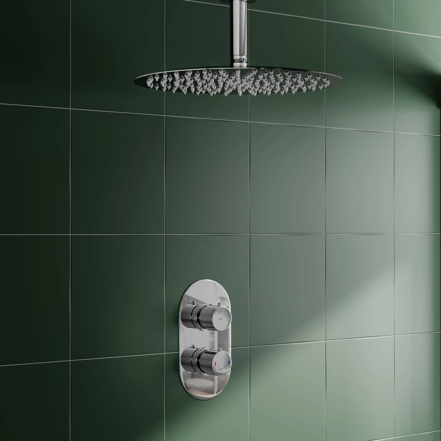 Brooke Concealed Shower Valve & Fixed Shower Head Package - 300mm Ceiling Shower Arm 3 Brooke Concealed Shower Valve & Fixed Shower Head Package - 300mm Ceiling Shower Arm