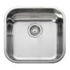 Leisure Square 1 Bowl Polished Stainless Steel Inset Sink & Waste Kit - 432 X 452mm 1 Leisure Square 1 Bowl Polished Stainless Steel Inset Sink & Waste Kit - 432 X 452mm -Vado Sale Store bss40 cutout