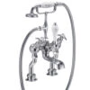 Burlington Anglesey Regent Tall Deck Mounted Bath Shower Mixer With Straight Valves