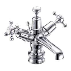 Burlington Claremont Regent Basin Mixer Tap With High Central Indice & Plug & Chain Waste -Vado Sale Store burlington claremont clr4 qt main