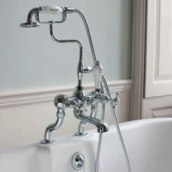 Burlington Claremont Deck Mounted Bath Shower Mixer With Angled Valves 13 Burlington Claremont Deck Mounted Bath Shower Mixer With Angled Valves -Vado Sale Store burlington claremont dm bsm pv detail3