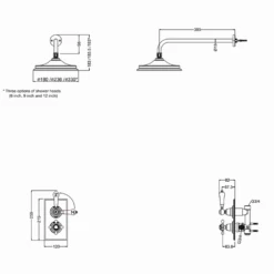 Burlington Trent Concealed Thermostatic Shower Kit - 12" Shower Head 7 Burlington Trent Concealed Thermostatic Shower Kit - 12" Shower Head -Vado Sale Store burlington trent 2 handle fixed head tech