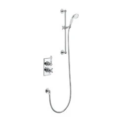 Burlington Trent Concealed Thermostatic Shower Kit With Handset & Claremont Handles