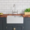 Butler & Rose Ceramic Fireclay Belfast / Butler Kitchen Sink With Waste - 595 X 450mm