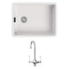 Butler & Rose Belfast Butler Kitchen Sink With Victoria Kitchen Tap & Basket Strainer Waste -Vado Sale Store butler and rose belfast weir overflow victoria tap cutout