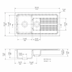 Butler & Rose 1.5 Bowl Ceramic Kitchen Sink And Vellamo Caspian Dual Lever Mono Kitchen Mixer -Vado Sale Store butler and rose ceramic 1.5 bowl reverisble kitchen sink tech 2