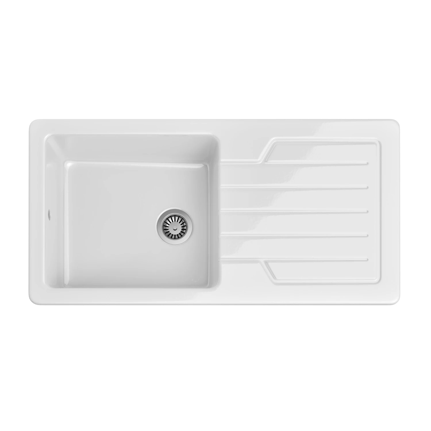 Butler & Rose Farmhouse 1 Bowl White Ceramic Kitchen Sink With Reversible Drainer - 1000 X 500mm 9 Butler & Rose Farmhouse 1 Bowl White Ceramic Kitchen Sink With Reversible Drainer - 1000 X 500mm - Image 7