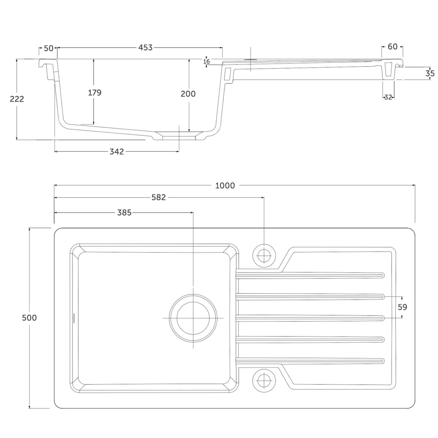 Butler & Rose Farmhouse 1 Bowl White Ceramic Kitchen Sink With Reversible Drainer - 1000 X 500mm 10 Butler & Rose Farmhouse 1 Bowl White Ceramic Kitchen Sink With Reversible Drainer - 1000 X 500mm - Image 8