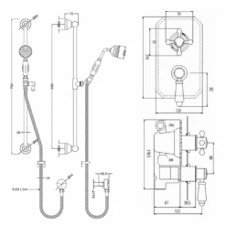 Butler & Rose Genevieve Concealed Thermostatic Shower Valve & Slide Rail Kit -Vado Sale Store butler and rose genevieve shower bundle tech