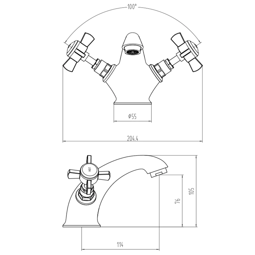 Butler & Rose Loretta Traditional Mono Basin Mixer With Free Waste 6 Butler & Rose Loretta Traditional Mono Basin Mixer With Free Waste - Image 4