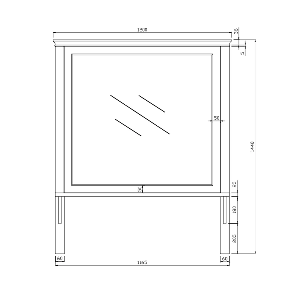 Butler & Rose Mirror With Shelf & Spa Grey Frame - 1200 X 1400mm 9 Butler & Rose Mirror With Shelf & Spa Grey Frame - 1200 X 1400mm - Image 7