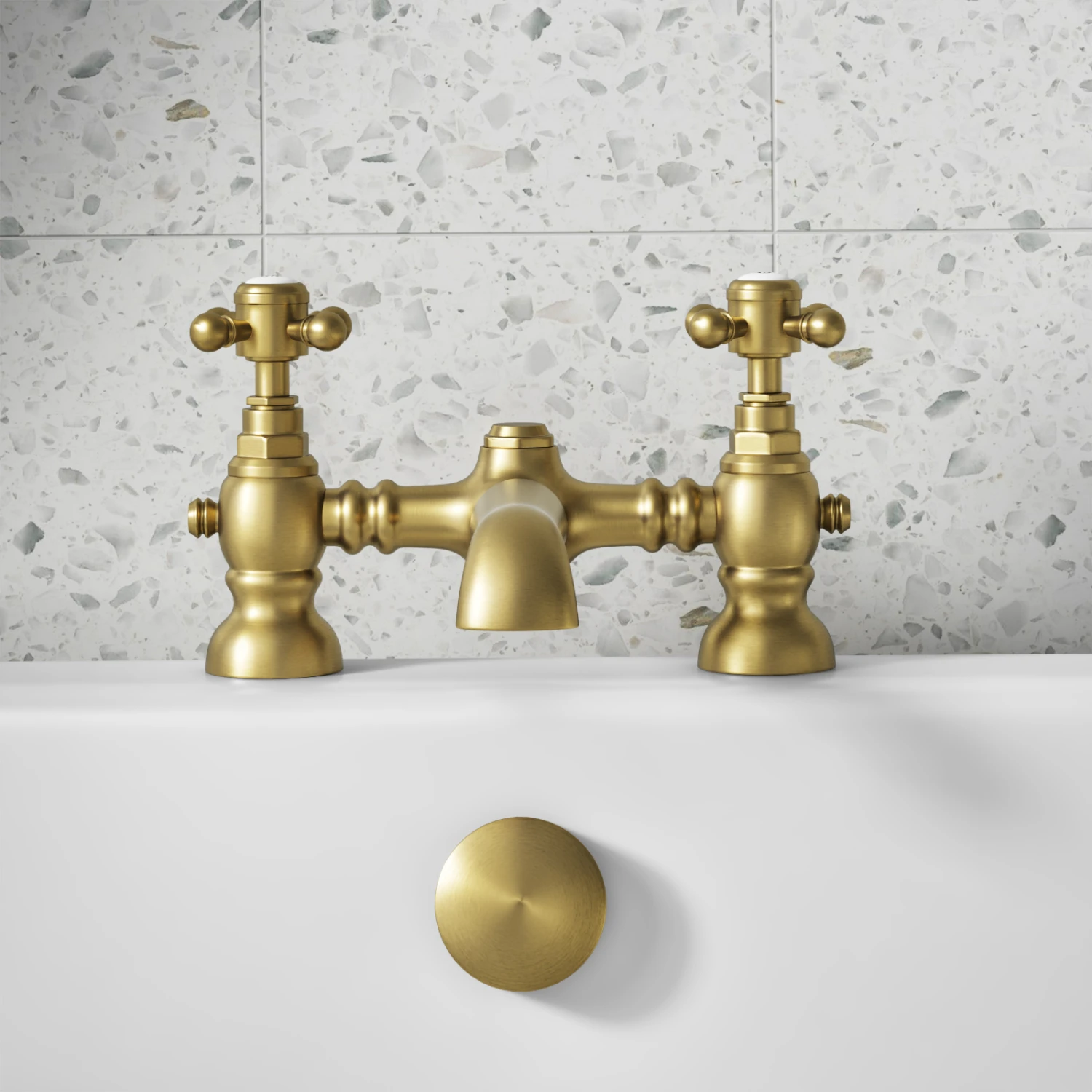 Butler & Rose Beatrice Brushed Brass Bath Filler 5 Butler & Rose Beatrice Brushed Brass Bath Filler - Image 3