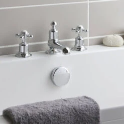 Butler & Rose Caledonia Crosshead 3 Hole Bath Filler - Chrome