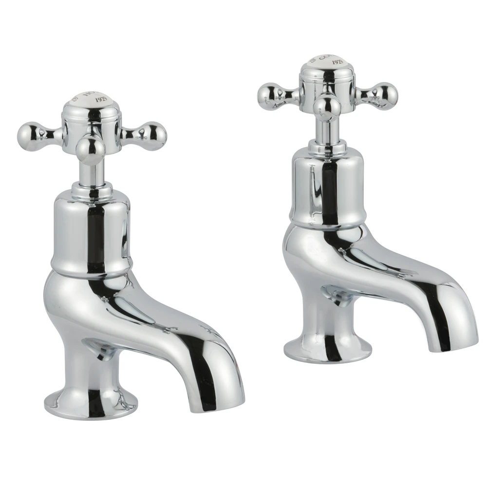 Butler & Rose Caledonia Crosshead Bath Pillar Taps - Chrome 3 Butler & Rose Caledonia Crosshead Bath Pillar Taps - Chrome