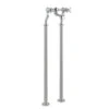 Butler & Rose Caledonia Crosshead Floorstanding Bath Filler - Nickel