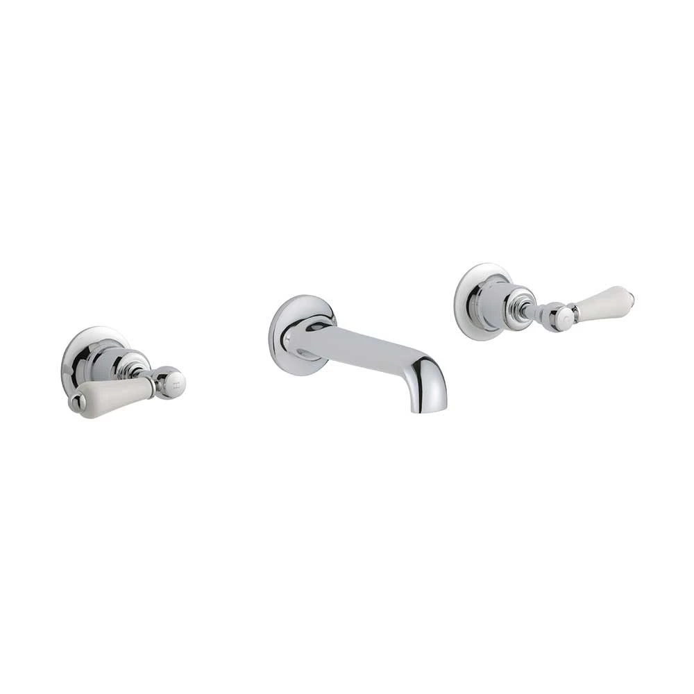 Butler & Rose Caledonia Lever 3 Hole Wall Mounted Basin Mixer - Chrome 4 Butler & Rose Caledonia Lever 3 Hole Wall Mounted Basin Mixer - Chrome - Image 2