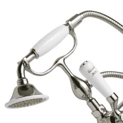 Butler & Rose Caledonia Crosshead Bath Shower Mixer With Shower Kit - Chrome -Vado Sale Store butler rose caledonia nickel handset and craddle5B15D 1