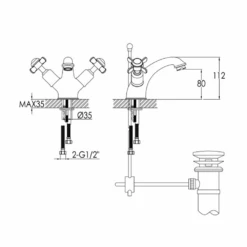 Butler & Rose Caledonia Pinch Mono Basin Mixer With Pop-up Waste - Nickel 13 Butler & Rose Caledonia Pinch Mono Basin Mixer With Pop-up Waste - Nickel -Vado Sale Store butler rose caledonia pinch basin mixer tap tech