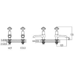 Butler & Rose Caledonia Pinch Long Nose Basin Pillar Taps - Chrome 7 Butler & Rose Caledonia Pinch Long Nose Basin Pillar Taps - Chrome -Vado Sale Store butler rose caledonia pinch basin pillar taps tech