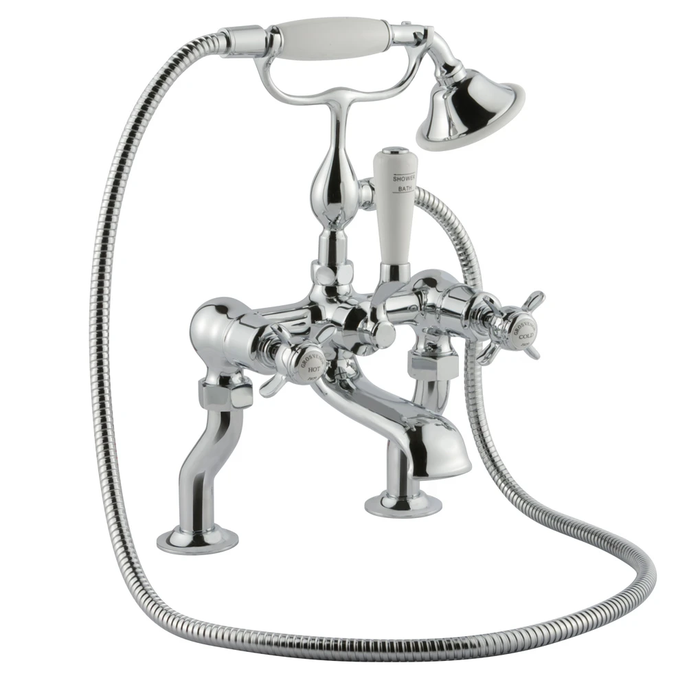 Butler & Rose Caledonia Pinch Bath Shower Mixer With Shower Kit - Chrome 5 Butler & Rose Caledonia Pinch Bath Shower Mixer With Shower Kit - Chrome - Image 3