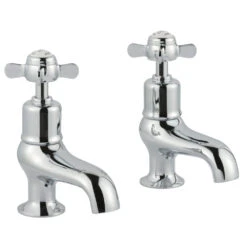 Butler & Rose Caledonia Pinch Bath Pillar Taps - Chrome
