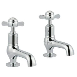 Butler & Rose Caledonia Pinch Cloakroom Basin Pillar Taps - Chrome