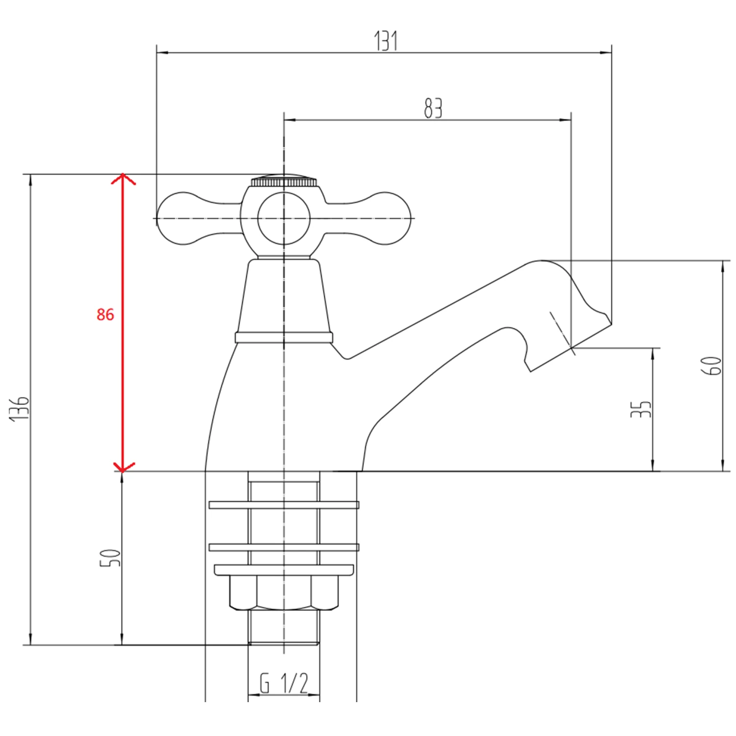 Butler & Rose Carlton Basin Taps Pair 4 Butler & Rose Carlton Basin Taps Pair - Image 2