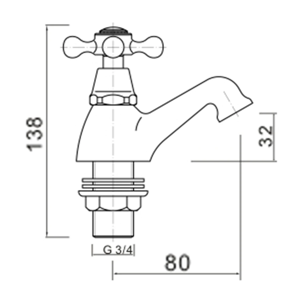 Butler & Rose Carlton Bath Taps Pair 4 Butler & Rose Carlton Bath Taps Pair - Image 2