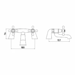 Butler & Rose Carlton Deck Mounted Bath Filler -Vado Sale Store butler rose carlton traditional bath filler tech