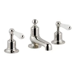 Butler & Rose Caledonia Lever 3 Hole Long Nose Basin Mixer - Nickel 10 Butler & Rose Caledonia Lever 3 Hole Long Nose Basin Mixer - Nickel -Vado Sale Store butler rose lever 3hole deck basin tap nickel5B15D