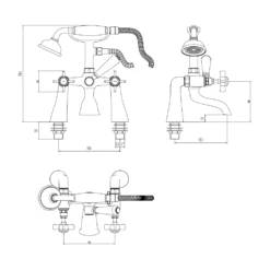Butler & Rose Loretta Traditional Bath Shower Mixer With Handset Kit 17 Butler & Rose Loretta Traditional Bath Shower Mixer With Handset Kit -Vado Sale Store butler rose loretta bath shower mixer tech