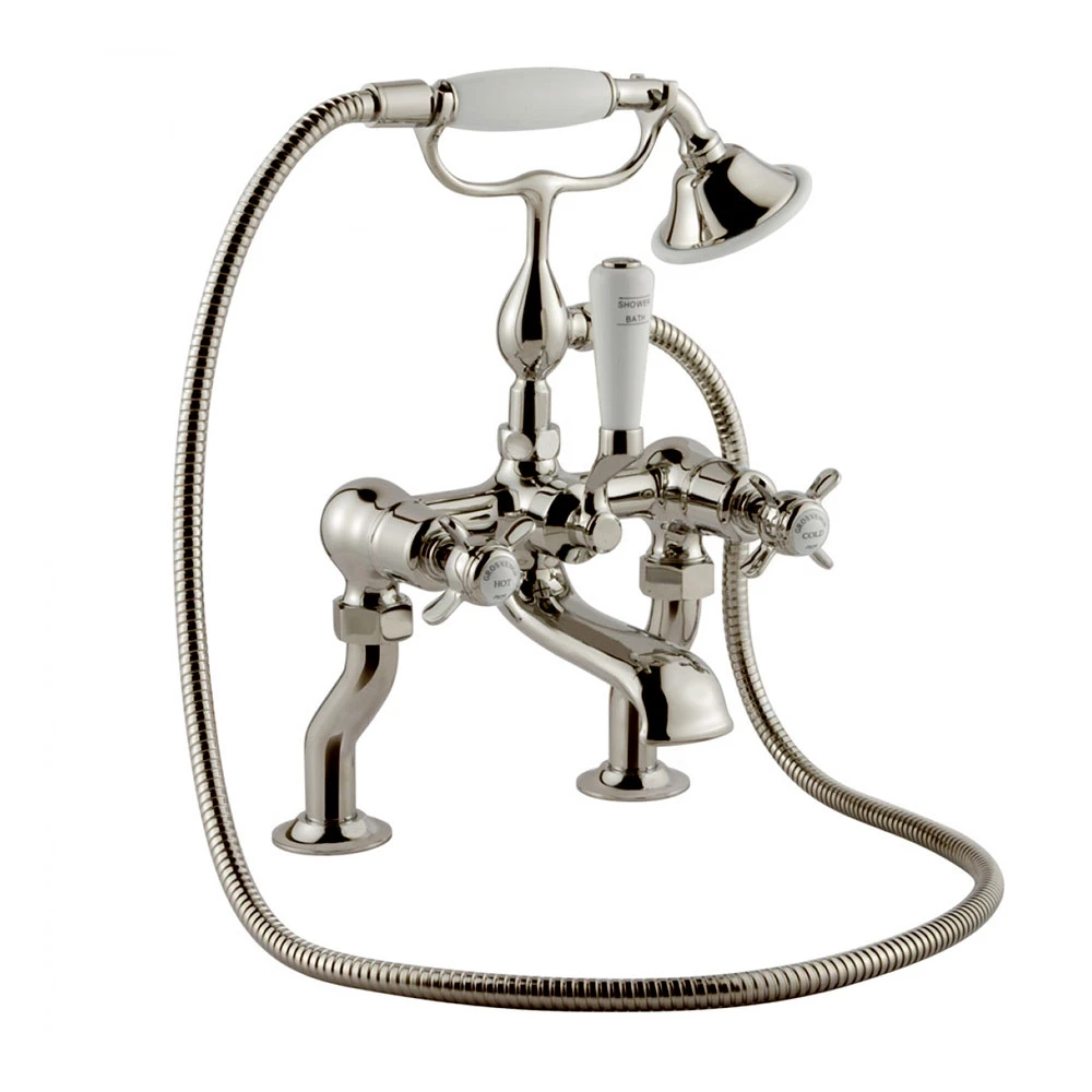 Butler & Rose Caledonia Pinch Bath Shower Mixer With Shower Kit - Chrome 7 Butler & Rose Caledonia Pinch Bath Shower Mixer With Shower Kit - Chrome - Image 5