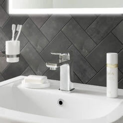 Vellamo Panache Basin Mixer With Clicker Waste -Vado Sale Store cam005 1