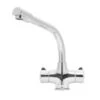 Caple Cruciform Twin Lever Mono Kitchen Mixer - Polished Chrome -Vado Sale Store caple cruciform dual lever tap polished chrome cutout