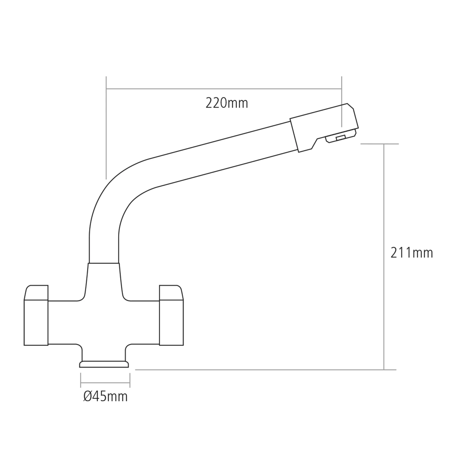 Caple Cruciform Twin Lever Mono Kitchen Mixer - Polished Chrome 4 Caple Cruciform Twin Lever Mono Kitchen Mixer - Polished Chrome - Image 2