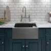 Caple Belfast 1 Bowl Grey Granite Composite Kitchen Sink - 595 X 455mm -Vado Sale Store caple grey granite belfast sink lifestyle