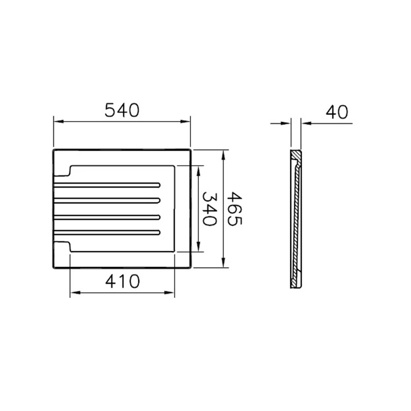 Reginox Grooved Ceramic Drainer - 540 X 465mm 4 Reginox Grooved Ceramic Drainer - 540 X 465mm - Image 2