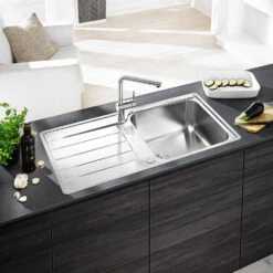 Blanco Classimo XL 6 S-IF 1 Bowl Brushed Stainless Steel Kitchen Sink & Waste With Reversible Drainer - 1000 X 500mm