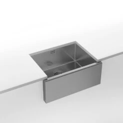 Clearwater Belfast Brushed Stainless Steel Kitchen Sink & Waste - 600 X 465mm -Vado Sale Store clearwater belfast stainless steel kitchen sink lifestyle inr001