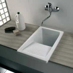 Clearwater Small White Ceramic Laundry Sink - 395 X 610mm