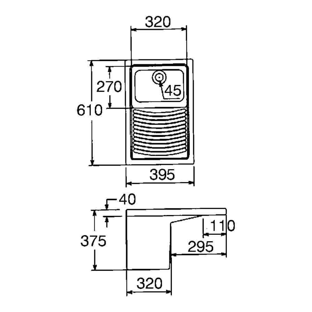 Clearwater Small White Ceramic Laundry Sink - 395 X 610mm 5 Clearwater Small White Ceramic Laundry Sink - 395 X 610mm - Image 3
