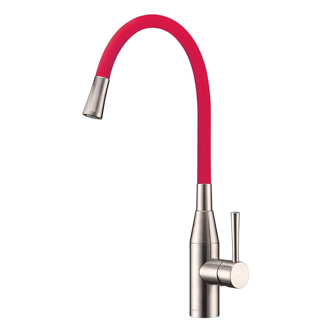 Clearwater Morpho Mono Kitchen Mixer With 'Flex & Stay' Spout - Brushed Nickel & White Hose 6 Clearwater Morpho Mono Kitchen Mixer With 'Flex & Stay' Spout - Brushed Nickel & White Hose - Image 4