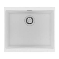 Clearwater Siena 1 Bowl Basalt Granite Composite Inset Or Undermount Kitchen Sink & Chrome Waste - 530 X 460mm 25 Clearwater Siena 1 Bowl Basalt Granite Composite Inset Or Undermount Kitchen Sink & Chrome Waste - 530 X 460mm -Vado Sale Store clearwater siena 500 polar sink cutout