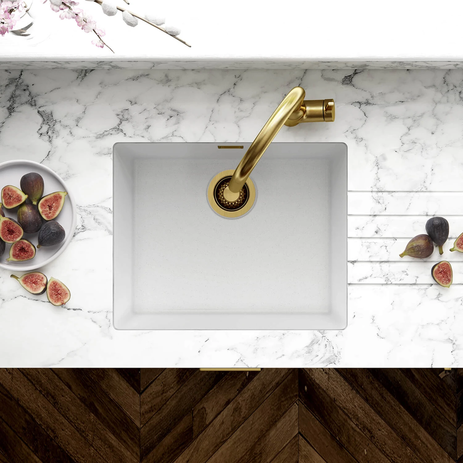 Clearwater Siena 1 Bowl Basalt Granite Composite Inset Or Undermount Kitchen Sink & Chrome Waste - 530 X 460mm 13 Clearwater Siena 1 Bowl Basalt Granite Composite Inset Or Undermount Kitchen Sink & Chrome Waste - 530 X 460mm - Image 11