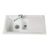 Clearwater Sonnet White Ceramic 1.5 Bowl Sink With Reversible Drainer - 970 X 500mm -Vado Sale Store clearwater so15b