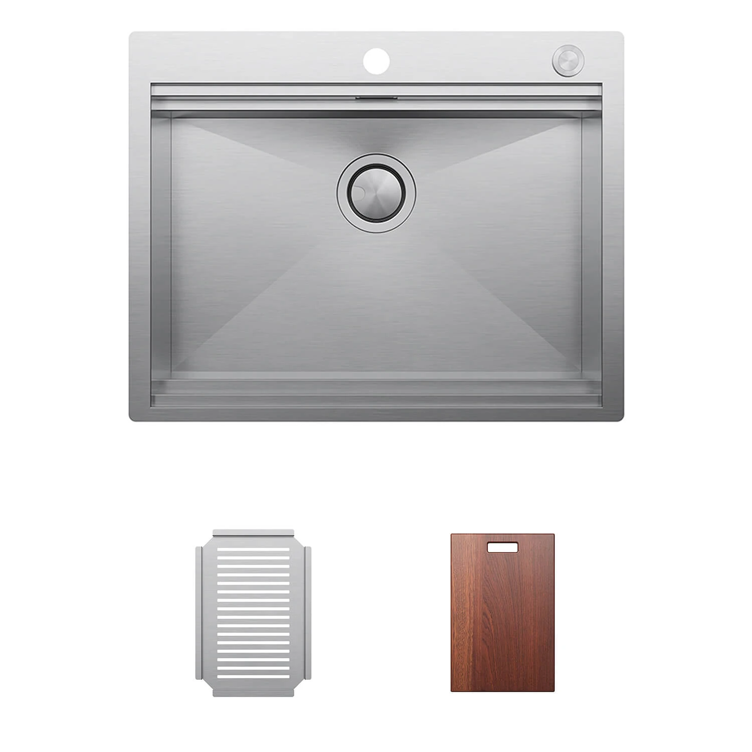 Clearwater Urban Smart Large 1 Bowl Stainless Steel Kitchen Sink, Integrated Accessories & Automatic Waste - 660 X 520mm 4 Clearwater Urban Smart Large 1 Bowl Stainless Steel Kitchen Sink, Integrated Accessories & Automatic Waste - 660 X 520mm - Image 2