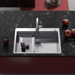 Clearwater Urban Smart Large 1 Bowl Stainless Steel Kitchen Sink, Integrated Accessories & Automatic Waste - 660 X 520mm