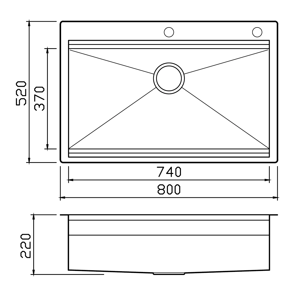 Clearwater Urban Smart Extra Large 1 Bowl Stainless Steel Kitchen Sink, Integrated Accessories & Automatic Waste - 800 X 520mm 7 Clearwater Urban Smart Extra Large 1 Bowl Stainless Steel Kitchen Sink, Integrated Accessories & Automatic Waste - 800 X 520mm - Image 5