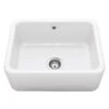 Caple Butler Single Bowl White Ceramic Kitchen Sink - 595 X 460mm