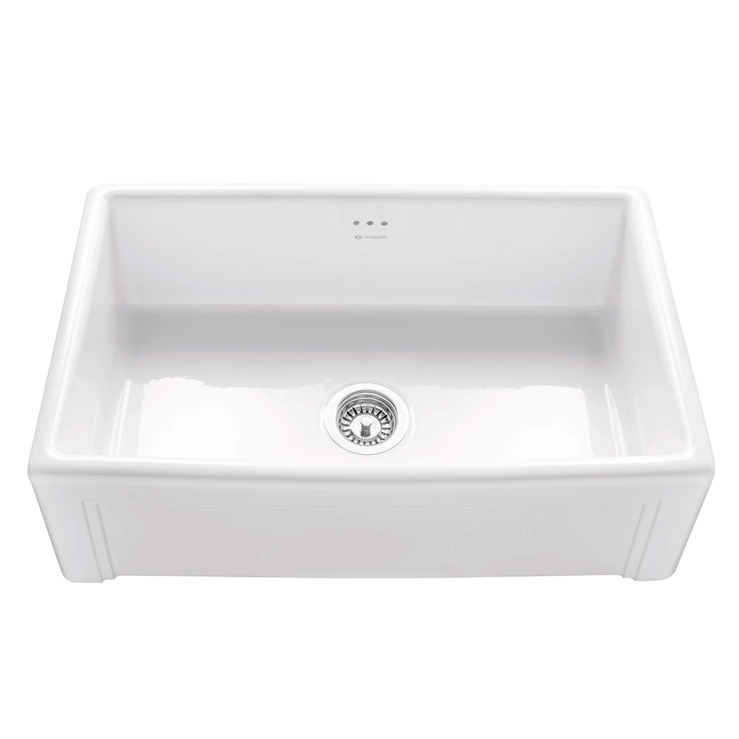 Caple Belfast Large Single Bowl White Ceramic Kitchen Sink - 760 X 460mm 3 Caple Belfast Large Single Bowl White Ceramic Kitchen Sink - 760 X 460mm